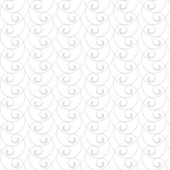 Seamless vector ornament. Modern wavy light silver background. Geometric modern pattern