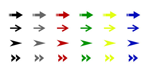 Arrows icon vector illustration. Colorful arrows concept.