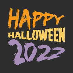 Happy Halloween greeting text vector EPS for social media posts, T-shirts, quotes and etc.