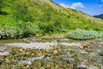 Mountains Apatite. Ski resort- Arctic region of Russia is a popular hiking trail