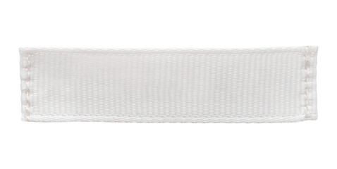 White blank clothing tag label isolated on white background