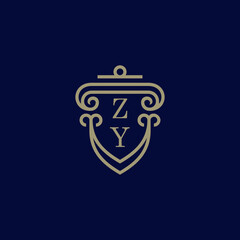 ZY classic theme initial logo design which is good for branding