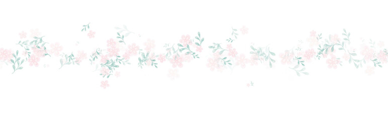 Obraz na płótnie Canvas Linia różowe kwiaty