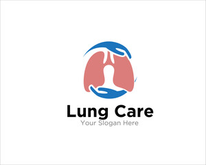 lung care logo designs for protection and insurance health logo designs