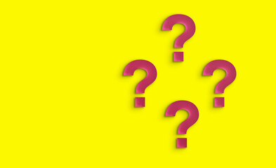 question mark on red