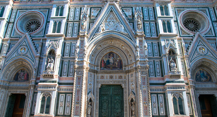 Obraz premium Facade of Santa Maria del Fiore Cathedral, Florence, Italy.