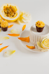 chocolate, passion fruit, candy, gourmet, flowers, food, comfort, summer, spring, yellow, cup, brigadeiro, fruit, passion, aesthetic, beautiful, blog, celebration, concept, decoration, dessert, fashio