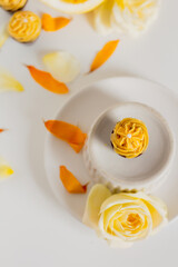 chocolate, passion fruit, candy, gourmet, flowers, food, comfort, summer, spring, yellow, cup, brigadeiro, fruit, passion, aesthetic, beautiful, blog, celebration, concept, decoration, dessert, fashio