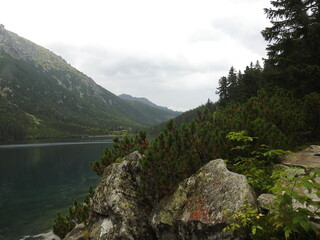 lake Morskie Oko in the mountains Tatra © Nick-Luhminski