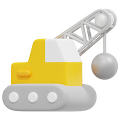 demolish 3d render icon illustration