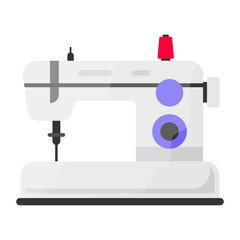 Domestic Stitching Tailoring Machine vector icon design, Glamour and beauty symbol, Haute couture Sign, Fashion Show and Exhibition stock illustration, digital embroidery sewing machine Concept