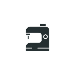 Vector sign of sewing machine symbol is isolated on a white background. sewing machine icon color editable.