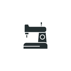 Vector sign of sewing machine symbol is isolated on a white background. sewing machine icon color editable.