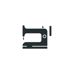 Vector sign of sewing machine symbol is isolated on a white background. sewing machine icon color editable.