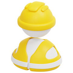 worker 3d render icon illustration