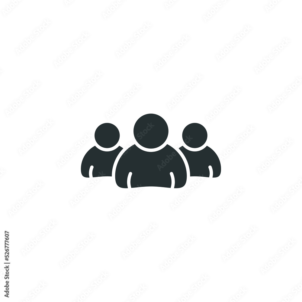 Poster vector sign of user symbol is isolated on a white background. user icon color editable.