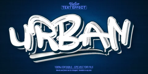 Fotobehang Graffiti Graffiti text effect, editable urban text style  © DesignVectX