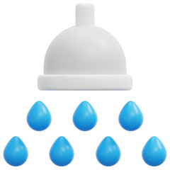 shower 3d render icon illustration