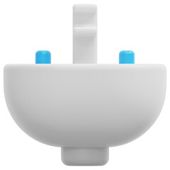 sink 3d render icon illustration