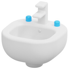 sink 3d render icon illustration