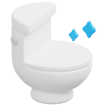 toilet 3d render icon illustration