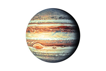 Jupiter Planet isolated texture - obrazy, fototapety, plakaty
