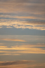 Amazing sunset scene over a British beach in Somerset UK