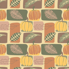 modern paumkins pattern, pumkins pattern in boho style suitable for fabric print, wallpaper,wrapping and apparel.