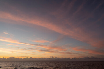 Fototapeta na wymiar Amazing sunset scene over a British beach in Somerset UK