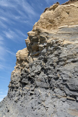 Old stones on a British beach