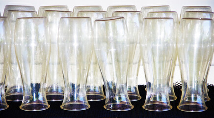 Wine Pitcher glass bottles on a shelf