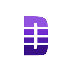 Fototapeta premium Initial Letter D Logo Design Template. D Letter Logo Design with Creative, Modern Gradient Style