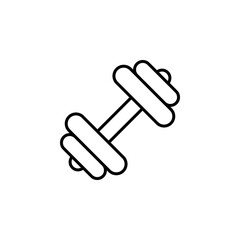 Barbell weight training equipment vector icon isolated on white backround
