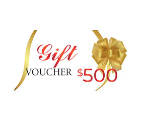 Gift certificate and voucher. Realistic style. Holiday illustration.
 