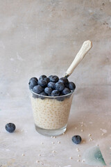 blueberry dessert tapioca vege coco nut