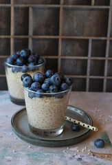 blueberry dessert tapioca vege coco nut