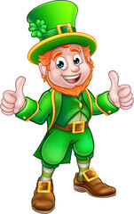 Cartoon Saint Patricks Day Leprechaun