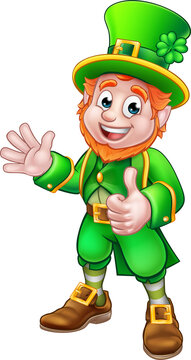 recommend clip art: Thumbs Up Leprechaun St Patricks Day Character