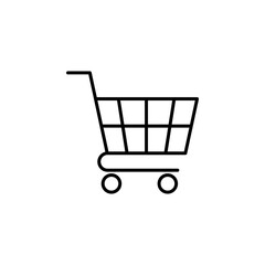 Shopping cart icon vector logo template isolated on white background.