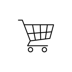 Shopping cart icon vector logo template isolated on white background.