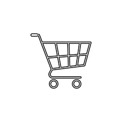 Shopping cart icon vector logo template isolated on white background.