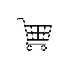Shopping cart icon vector logo template isolated on white background.