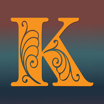 k letter logo design on a background