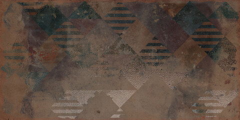 Digital Wall Tile Decor For Home, Ceramic Tile Design, Seamless colourful patchwork in Indian style, wallpaper, textile, web page background - 3D Illustration Highly detailed abstract texture