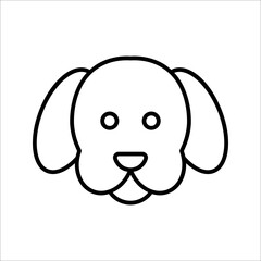 Dog icon Vector illustration on white background. Animal Logotype concept. Logo design template.
