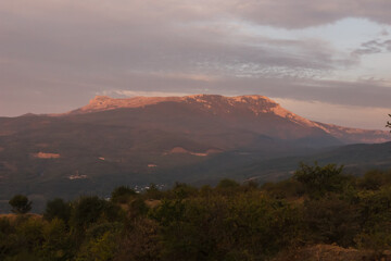 Dawn in the mountains near the Demerdzhi Valley