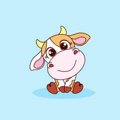 Cow mascot cartoon character.