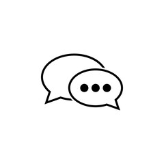 Chat vector icon, dialog symbol. Simple, flat design for web or mobile app design isolated on white background