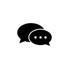 Chat vector icon, dialog symbol. Simple, flat design for web or mobile app design isolated on white background