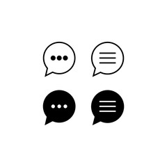 Chat vector icon, dialog symbol. Simple, flat design for web or mobile app design isolated on white background